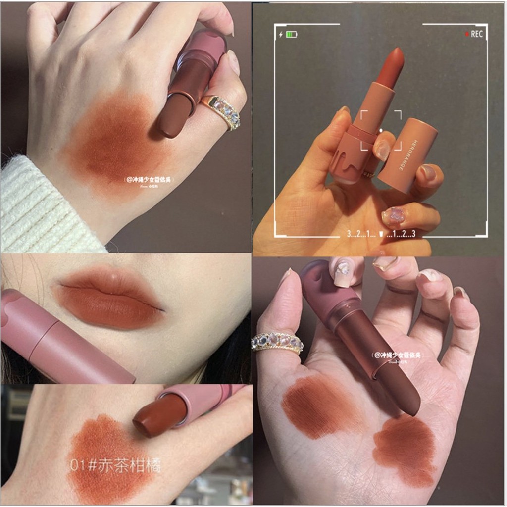 Son thỏi lì Herorange vỏ hồng loại mới - Sammi beauty - G8