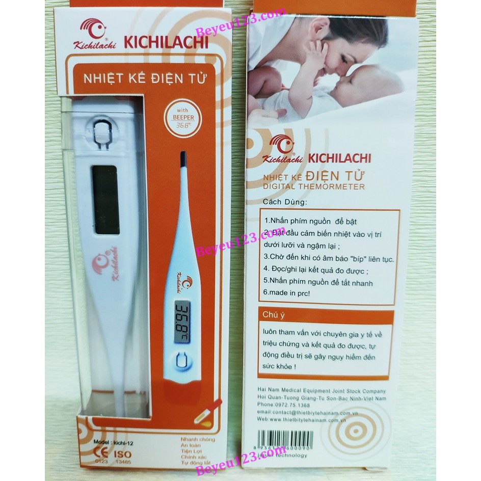 Nhiệt kế điện tử 15 giây Kichilachi Kichi - Tặng kèm 1 pin sơ cua