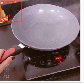 Chảo đá chống dính men hoa cương dùng được cả bếp từ Size 32cm