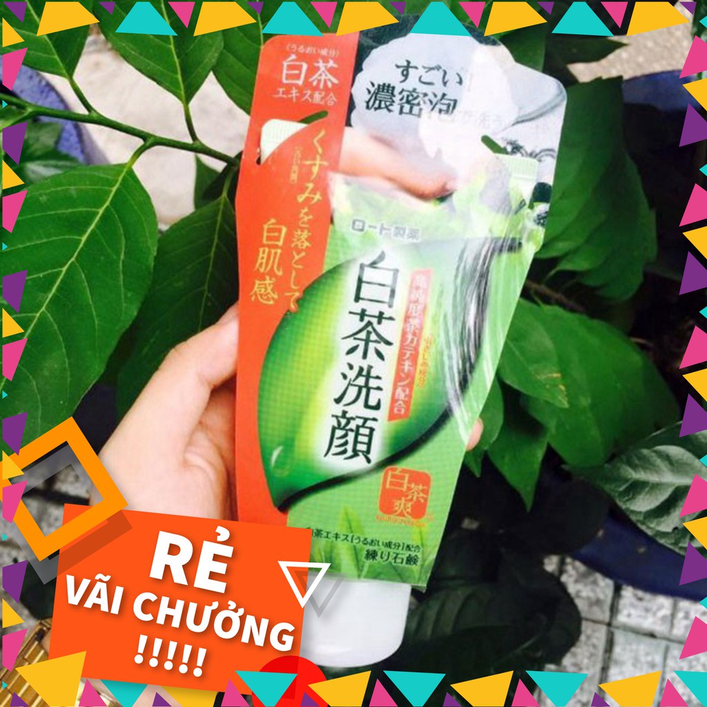 [CAM KẾT CHÍNH HÃNG] (KÈM BILL) Sữa rửa mặt trà xanh Rohto Shirochasou Green Tea Foam dành cho DA DẦ