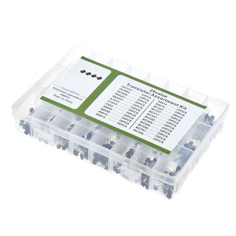 Bộ 840 Linh Kiện Bán Dẫn BC327 BC337 BC547 2N222 3904 3906 C945 PNP NPN 24 x 35 Cái TO-92