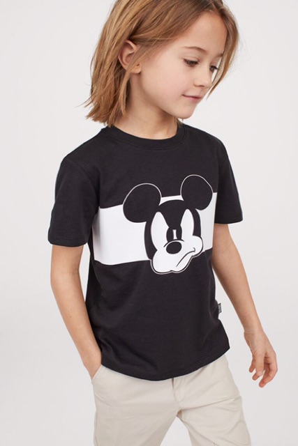 Áo cộc HM siêu nhân, mickey đen 1-10Y (có ảnh thật)