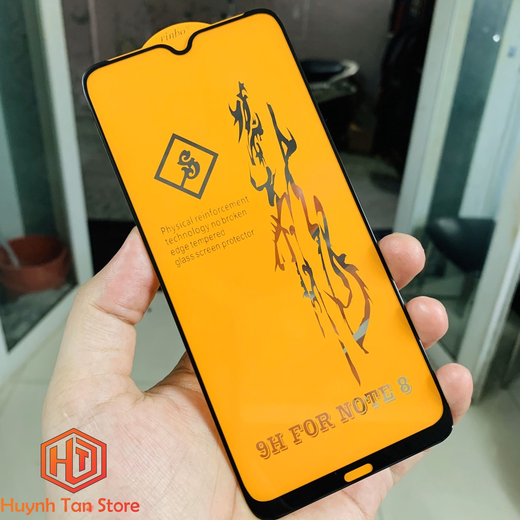 Cường lực redmi note 8 6D trong suốt FULL MÀN bảo vệ chống trầy xướt phụ kiện huỳnh tân store