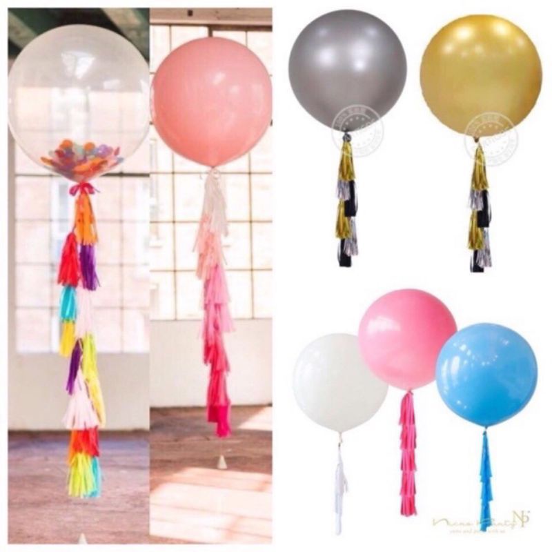 (SIZE ĐẠI) Bóng jumbo size to, bóng cỡ to 24inch kết dải bóng sinh nhật có video hình thật