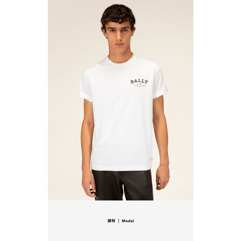 BALLY Áo Thun Tay Ngắn In LOGO Màu Trắng Phong Cách Mới Cho Nam
