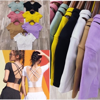 Áo đan dây croptop