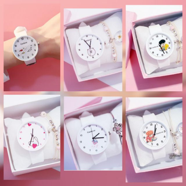 (Ko lắc- mặt ngẫu nhiên) Đồng hồ thời trang nữ dây cao su Candycat C0 NHIỀU MẶT CUTE | BigBuy360 - bigbuy360.vn