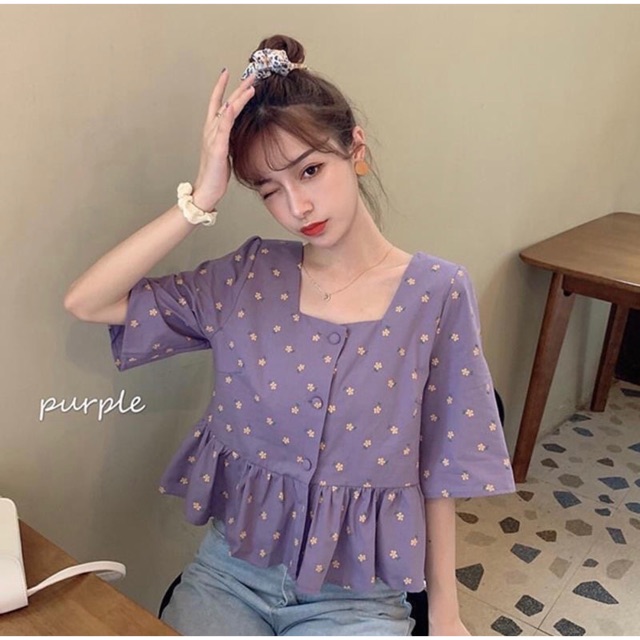 Áo hoa + 2% phí shopee