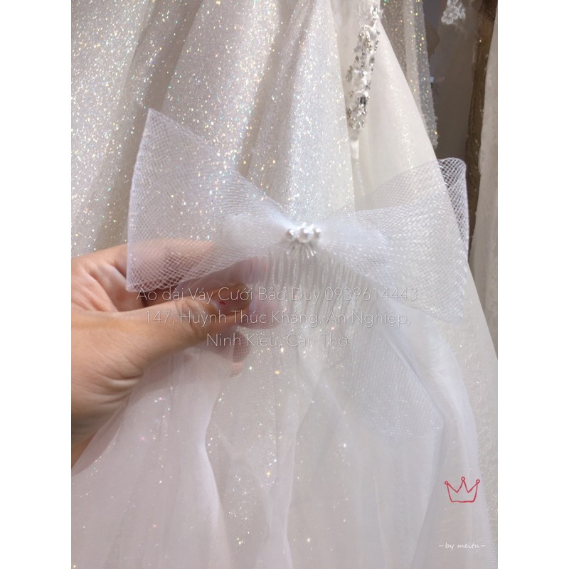 Lúp nơ cài tóc cô dâu