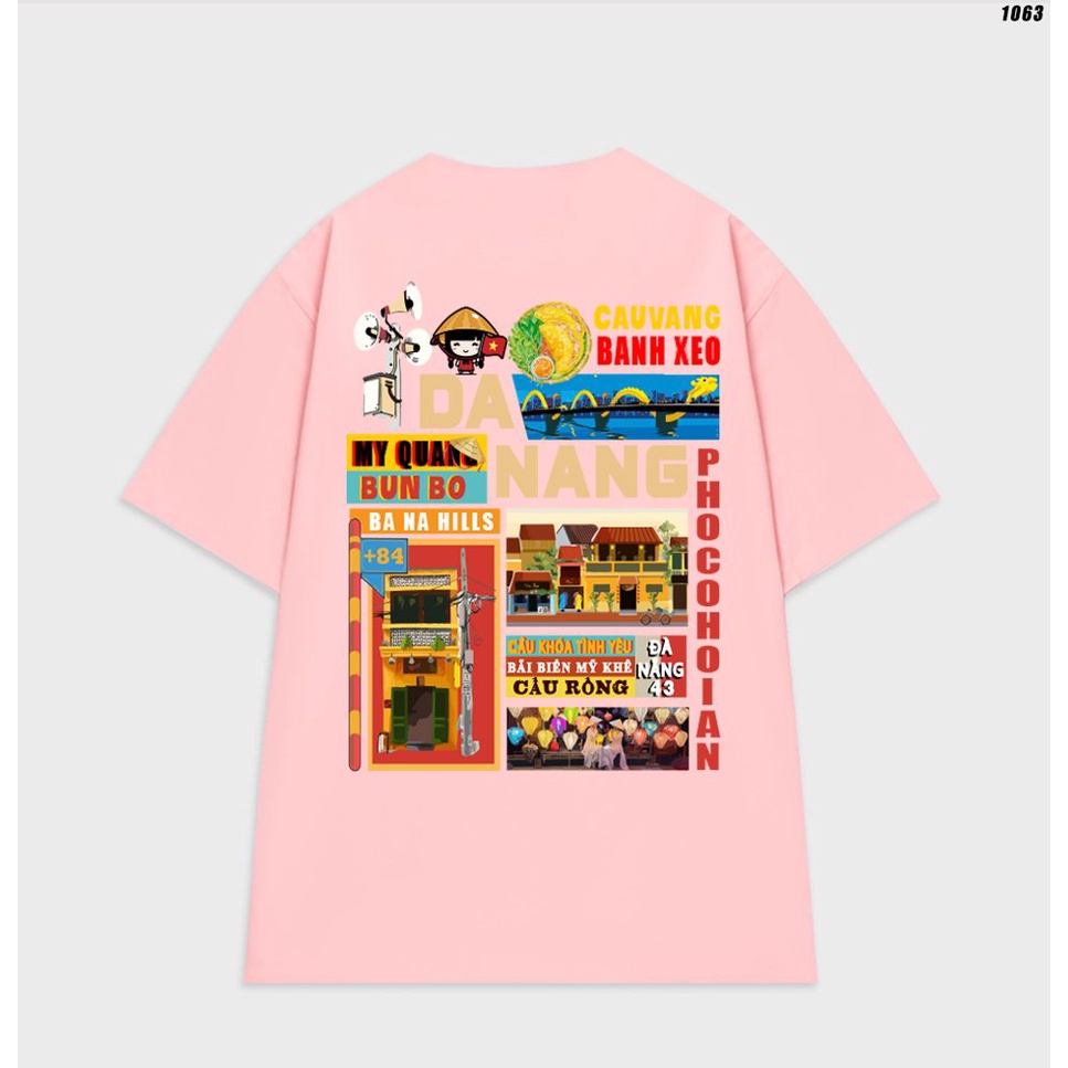 Áo thun tay lỡ unisex DANANG 1063 form rộng HY KOREA