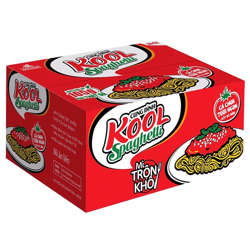 Mì trộn Cung Đình Kool Spaghetti tô 105g  khẩu phần lớn