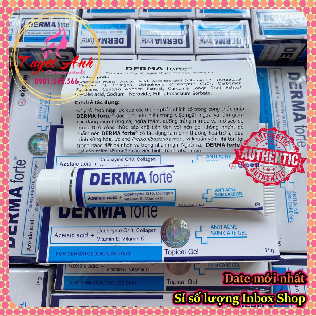 [Auth-Date mới] Derma_Forte - Gel hỗ trợ giảm mụn