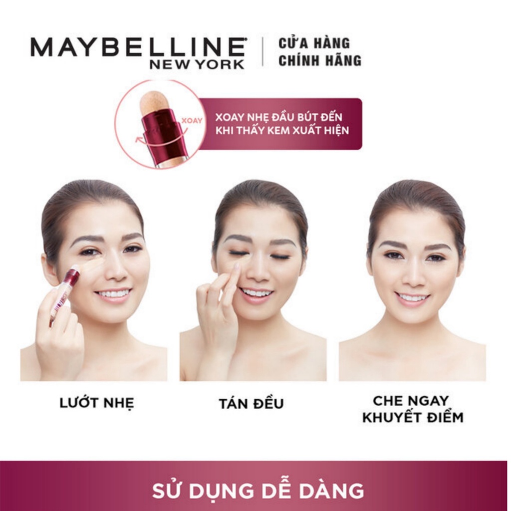 Che Khuyết Điểm MAYBELLINE Dạng Bút Cushion maybeline Instant Age REWIND ERASER DARK CIRCLES 60 ml