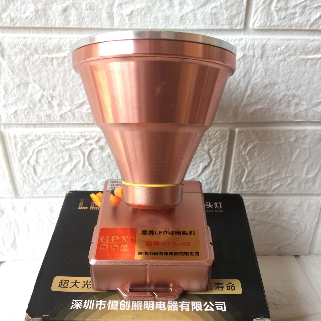Đèn Đội Đầu GPX H9 Công Suất Lớn 200W Pin 10H
