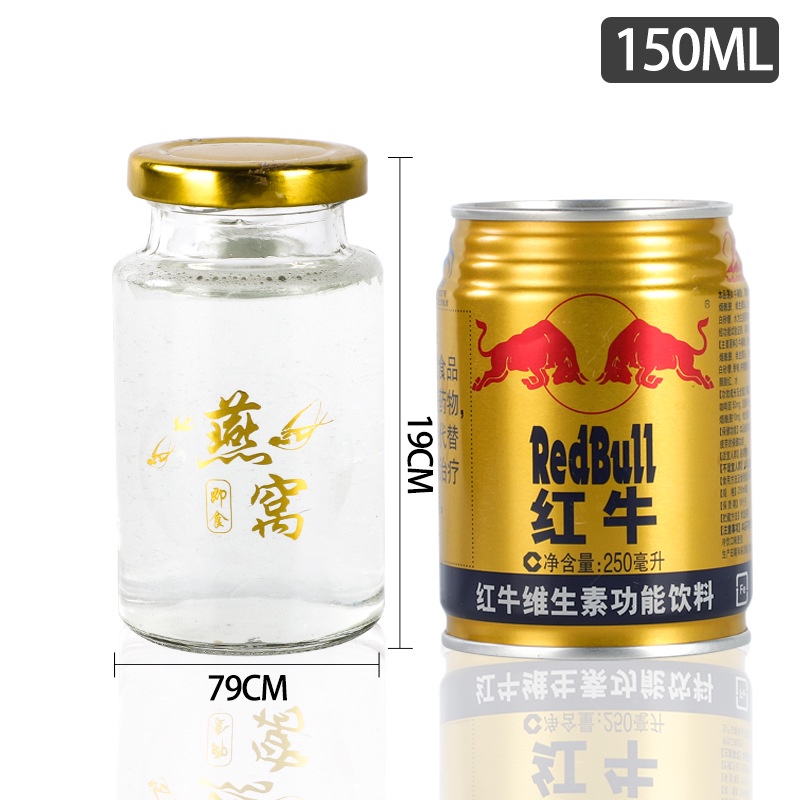 Bộ 10 Hũ Yến Thủy Tinh Nắp Thiếc 150ML Đựng Yến Các Loại Bột Sữa Mật Ong