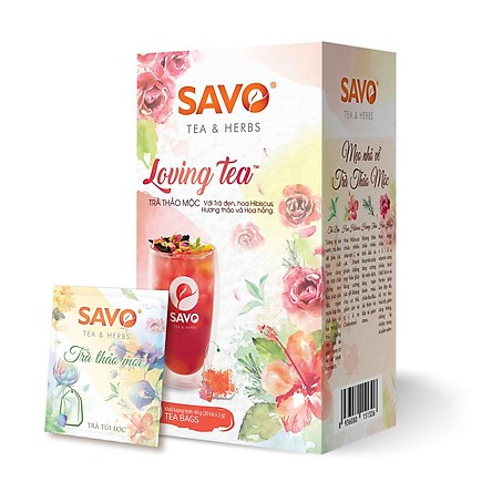 Trà Hibiscus - Savo Loving tea Túi lọc 20 gói