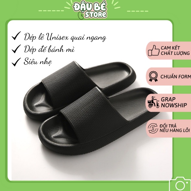 [ Sale sốc ] Dép Đế Bánh Mì / Mỳ - Dép Lê Unisex Quai Ngang Thông Hơi Hottrend Nam Nữ Siêu Êm Chống Trơn - DAUBE - D015