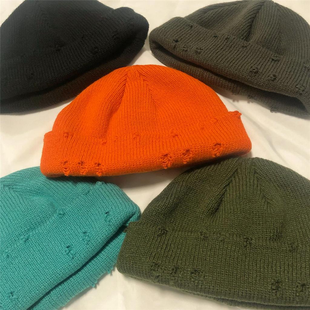 Mũ Len Dệt Kim Thiết Kế Rách Phong Cách Hàn Quốc 22141