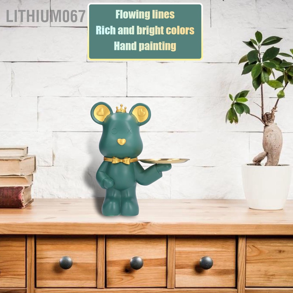 Lithium067 Tượng Gấu bê khay đựng mỹ phẩm trái cây trang trí nhà cửa quà tặng sinh nhật khai trương nhiều màu Tượng gấu Dòng chảy nhựa cao cấp Màu sắc tươi sáng tự nhiên Tranh vẽ tay Tinh tế hung bạo cho văn phòng tại nhà