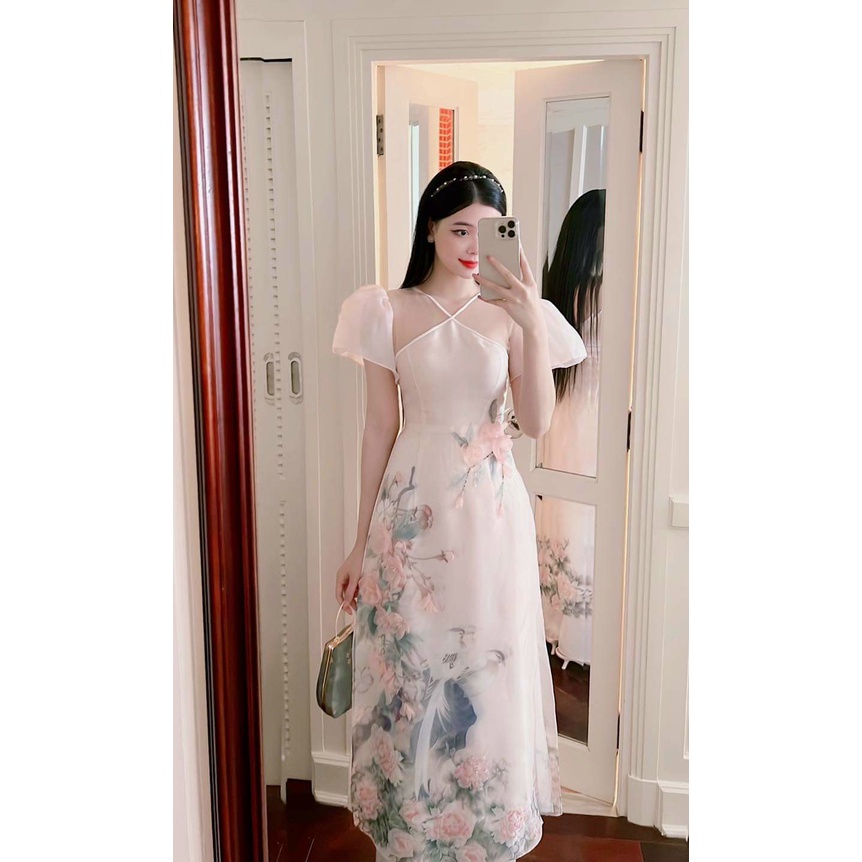 Áo dài cách tân nữ 4 tà Diên Hi sang chảnh quyến rũ phù hợp đi chơi chụp ảnh diện sự kiện lễ tết thời trang nữ