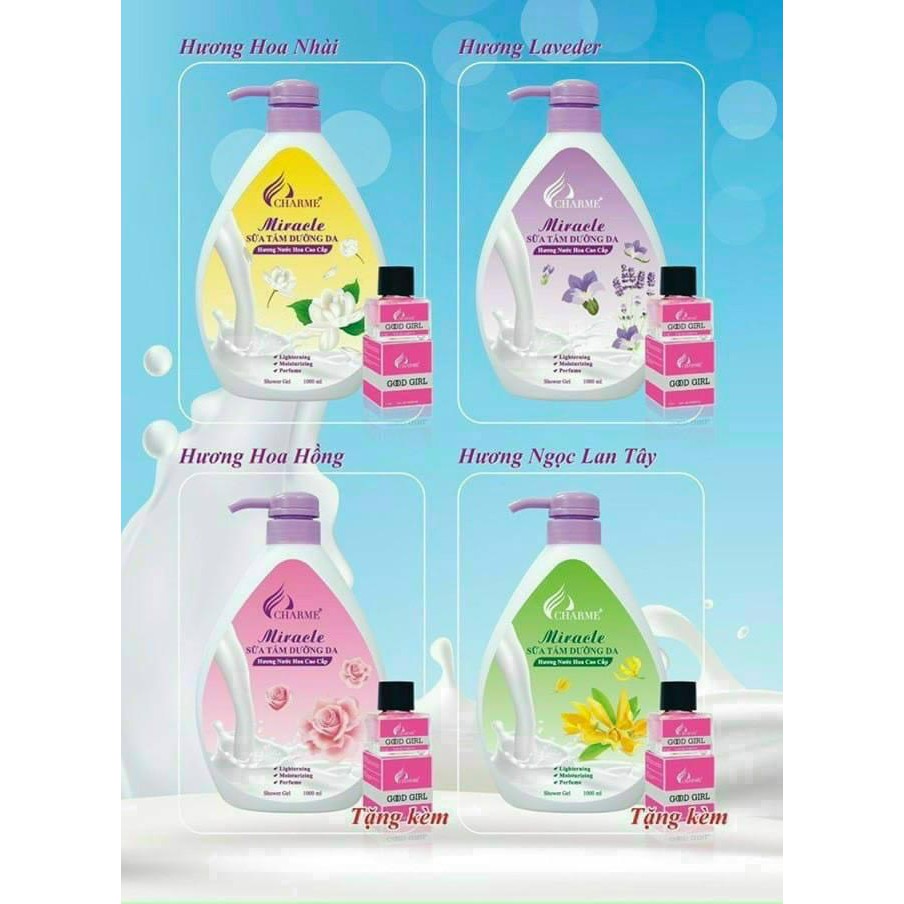 Sữa Tắm Hương Nước Hoa good girl 1000ML tặng Nước hoa 5ml