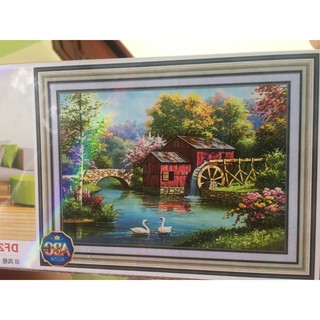 Tranh đính đá phong cảnh - tranh đính kín Df2834