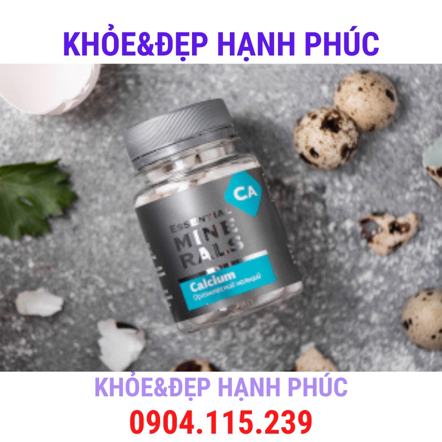 [ Bổ sung canxi hỗ trợ xương ] Thực phẩm bảo vệ sức khỏe Essential Minerals Calcium – 60 viên/lọ