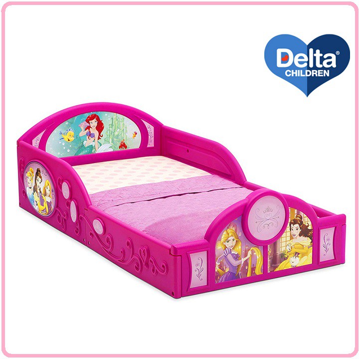 re0684. 3  Giường ngủ nhựa cho bé kèm đệm hình ô tô, công chúa, Micckey - Giường nhựa cho bé | BigBuy360 - bigbuy360.vn