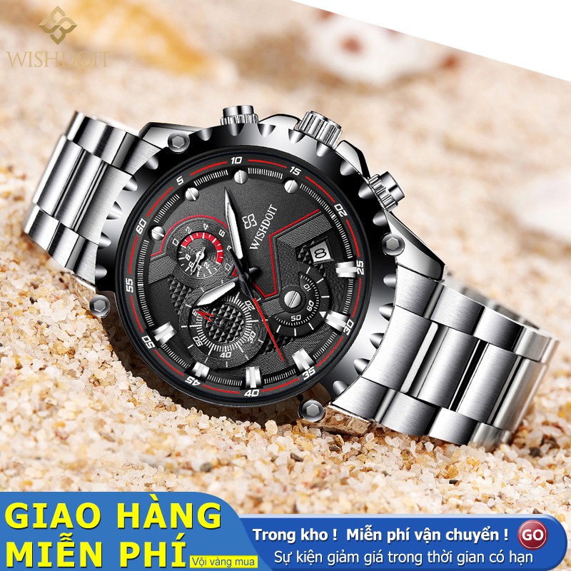 Đồng Hồ Đeo Tay WISHDOIT Chính Hãng Bằng Thép Không Gỉ Chống Thấm Nước Thời Trang Công Sở Cho Nam | BigBuy360 - bigbuy360.vn