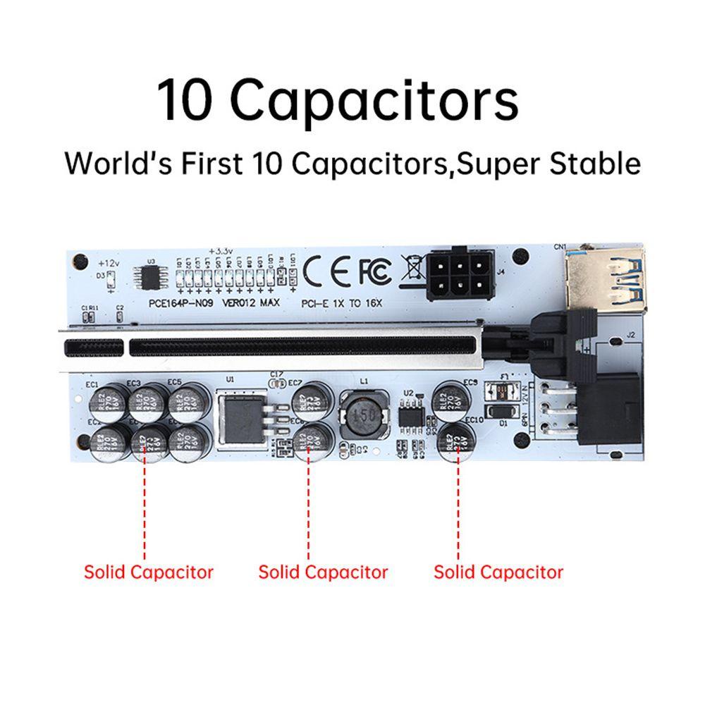 BEBETTERM Thẻ Đồ Họa Mở Rộng PCIE LED Với Cáp 60cm USB3.0 1X Sang 16X Mở Rộng