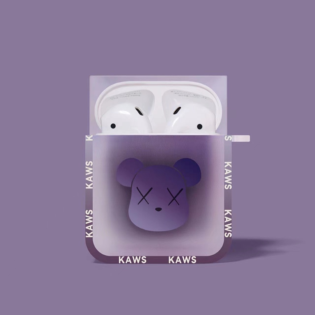 Vỏ Bảo Vệ Hộp Sạc Tai Nghe Airpods 1 / 2 / 3 / Pro / Pro2 Bằng TPU Họa Tiết Chú Gấu Dễ Thương