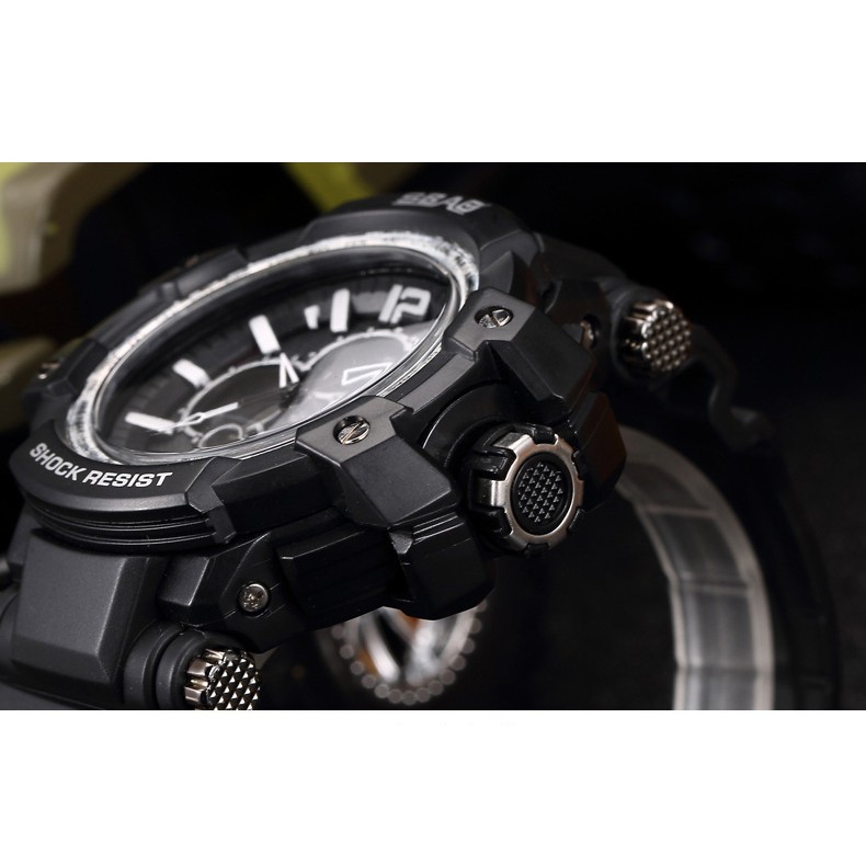 Đồng Hồ Nam SBAO 8007-1 USA Quân Đội Sports - 2 Máy Kim Và Điện Tử Mạnh Mẽ Dây Silicone Bền Chắc | BigBuy360 - bigbuy360.vn