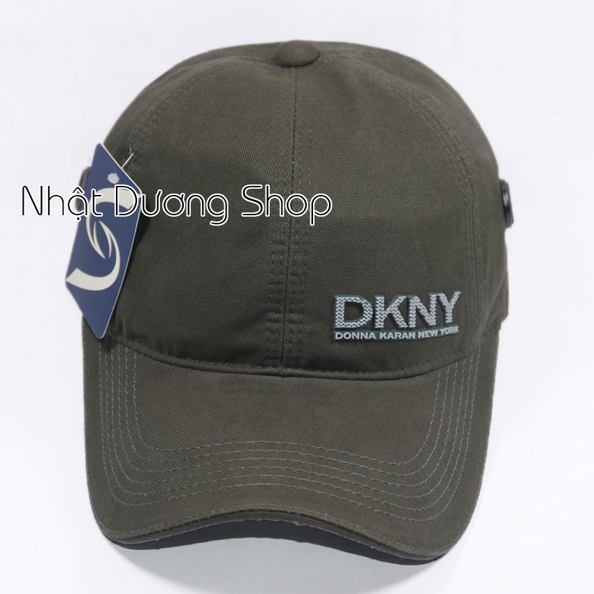 Nón vải ép chữ DKNY nổi có gai - Chất liệu vải Kaki bền chắc kết hợp với chữ ép tạo nên sự nổi bật cho người đội