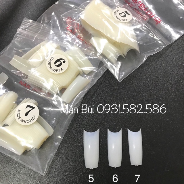 Móng típ hàn lẻ số 5-6-7-8-9 móng HSM phom vuông