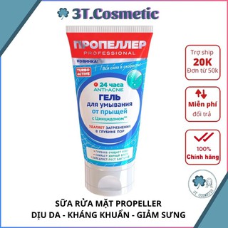 Sữa rửa mặt propeller 24h anti-ance turbo active 150ml, sữa rửa mặt cho da mụn, sạch bã nhờn