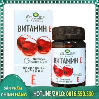 VITAMIN E MIROLA (MIRROLLA) ĐỎ 270mg (30vien) NGA