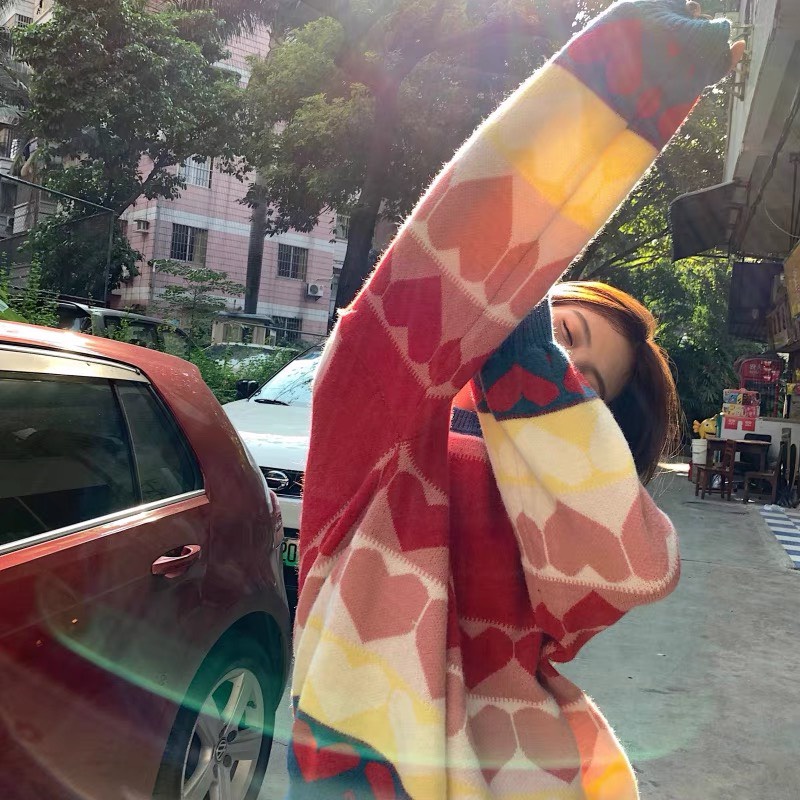 Áo Len đỏ Cổ Tròn Tết Noel Giáng Sinh Hàn Quốc Dáng Rộng Ulzzang Chất Đẹp Dày Dặn | BigBuy360 - bigbuy360.vn