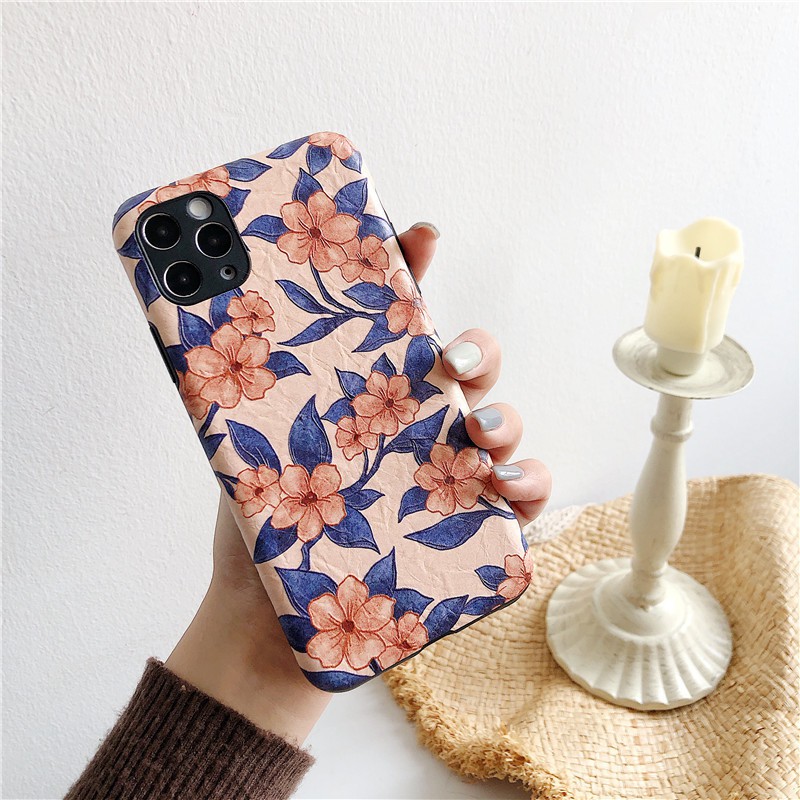 iPhone 6 6s 7 8 X XS 11 11PRO Cute Retro Flowers Floral Beautiful Cartoon Phone Ccase Hard Case | BigBuy360 - bigbuy360.vn