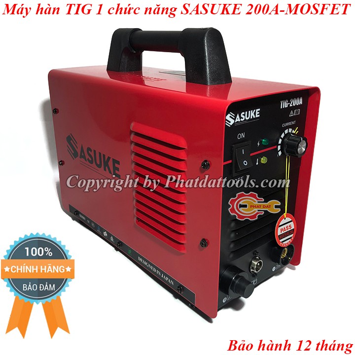 Máy hàn TIG-200A SASUKE-Công nghệ MOSFET Nhật Bản-Máy hàn 1 chức năng chuyên inox-Bảo hành 12 tháng-Đầy đủ phụ kiện