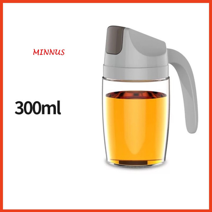 [GIẢM GIÁ SỐC] Chai đựng dầu ăn, nước mắm thủy tinh 300ml cao cấp tự động mở nắp khi rót