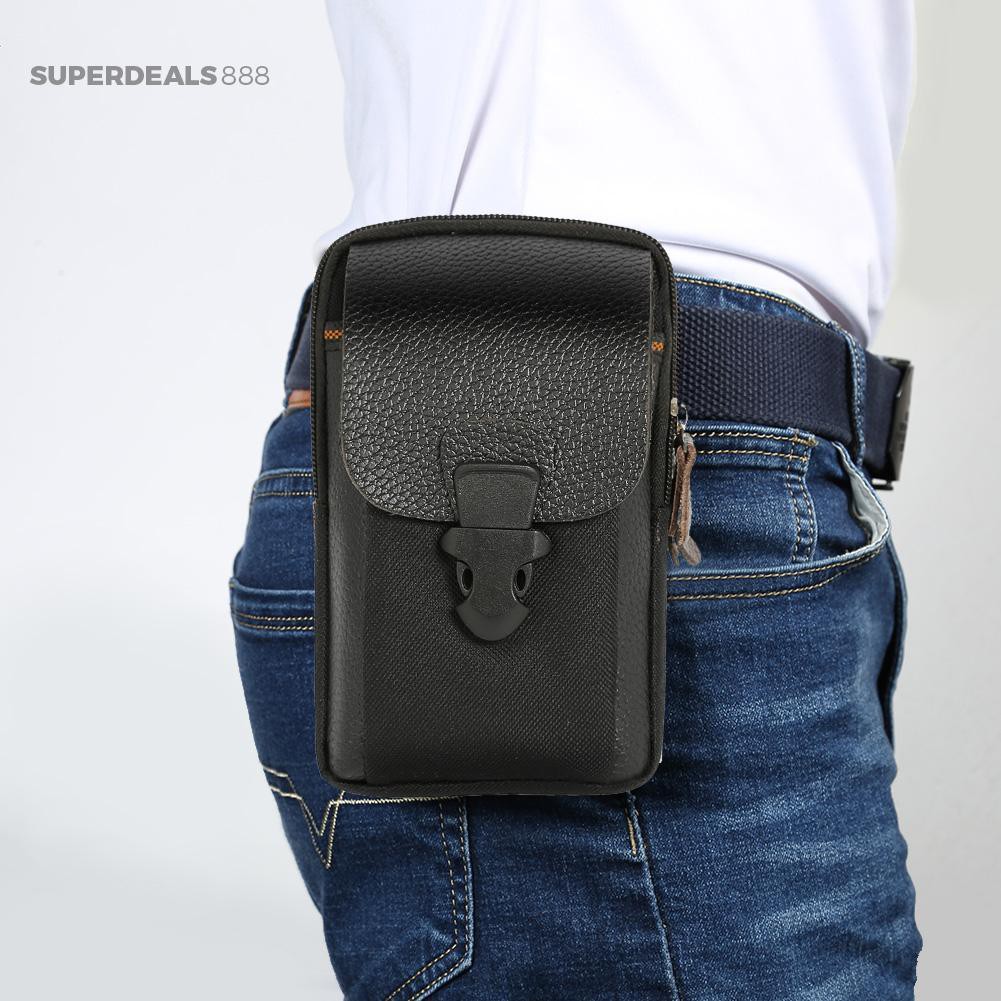 Túi đựng điện thoại 6 inch đeo thắt lưng đa năng cá tính cho nam