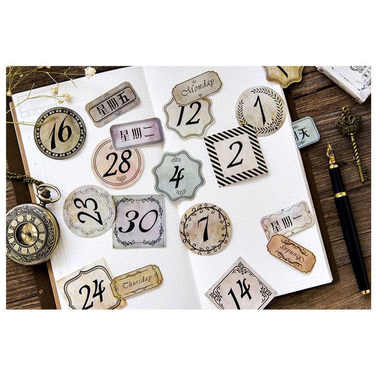 Bộ 46 Sticker Chữ Số Trang Trí E121