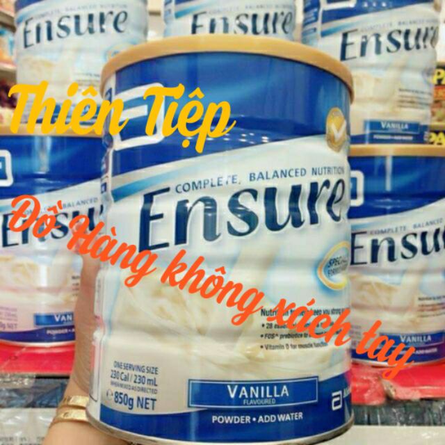Sữa bột Ensure của Úc hộp 850gr