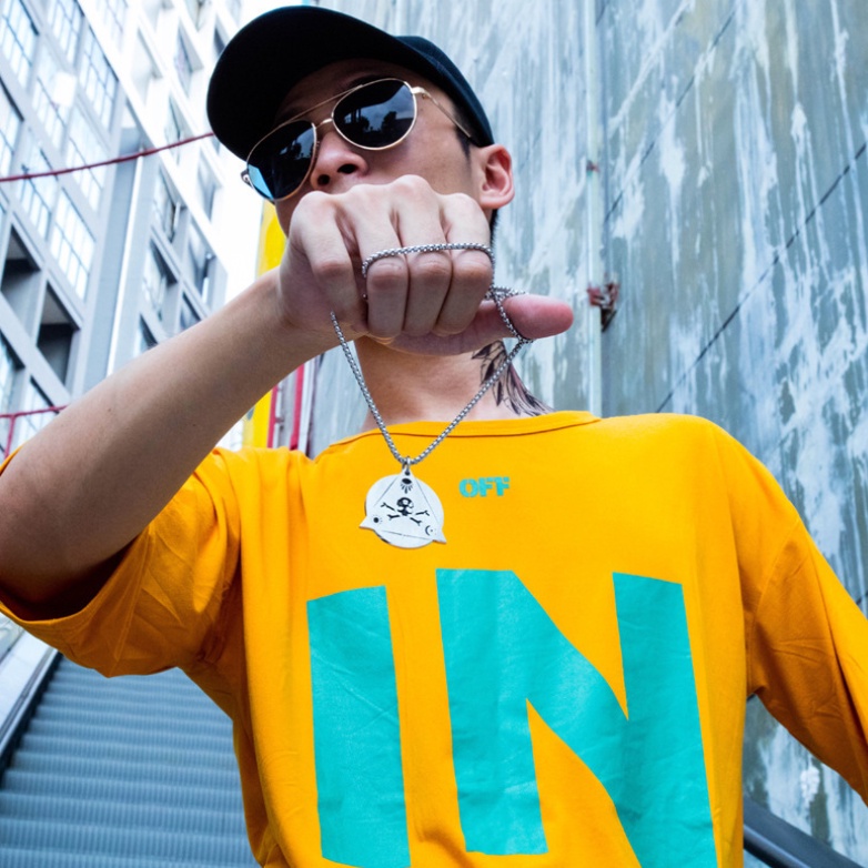 Vòng cổ thép titan mặt mắt quỷ phong cách Âu Mỹ thời trang cho nam