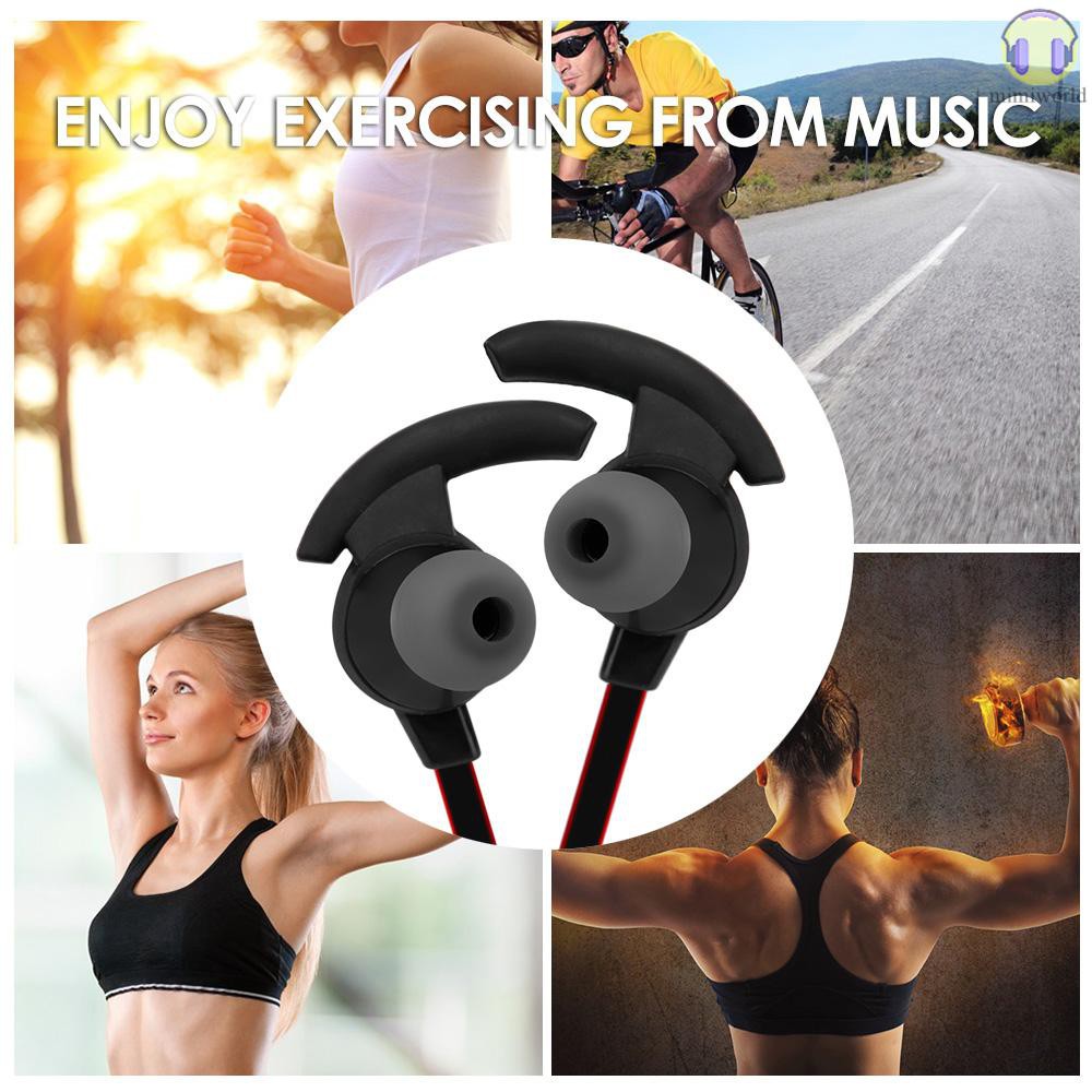 MIWO Wireless Bluetooth 4.2 + EDR Headphones Outdoor Sport Headsets In-ear Music Earphone Built-in Microphone Line Control Rechargeable Yellow