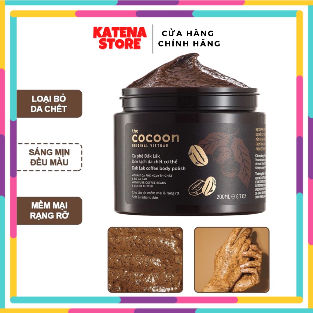 [DATE 2024] Tẩy da chết body Cocoon cà phê - Tẩy tế bào chết cà phê Đắk Lắk COCOON 200ml | BigBuy360 - bigbuy360.vn