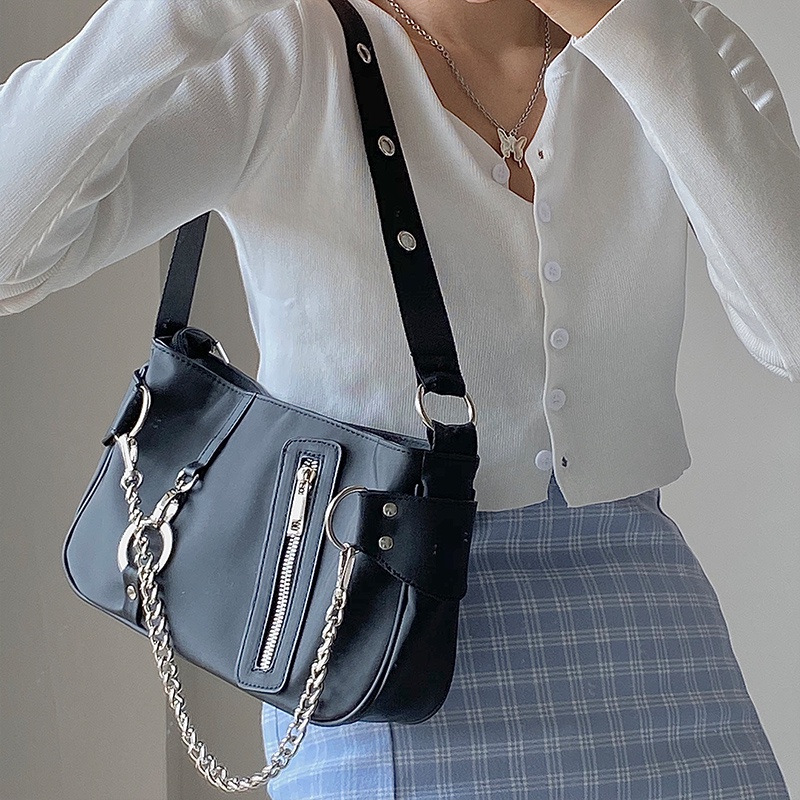 Popular new style women's niche shoulder bag women's nylon cloth chain bag women's underarm bag women's all-match messenger bag women's retro handbag women's retro shell bag women's simple bucket bag women's dumpling bag women's p