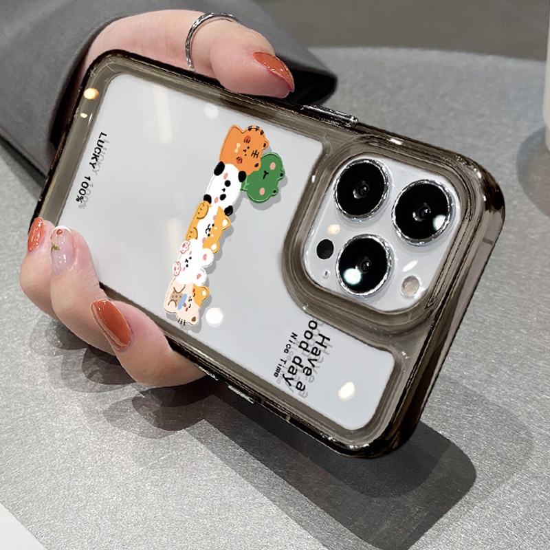 Ốp Điện Thoại DecoPhone Acrylic tpu acrylic Họa Tiết Động Vật Cho iphone 6s 7 8 plus x xs xr 11 12 13 14 15 max pro