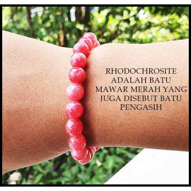 Vòng Tay Chuỗi Hạt Đá Rhodochrosite Tự Nhiên (gbp32)