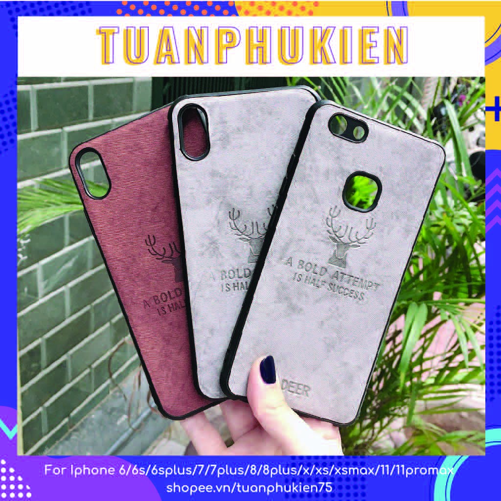 Ốp Lưng Iphone ⚡ Ốp Lưng Điện Thoại Iphone Hươu Da Lộn ⚡ Full Size Từ Iphone 6 - 11 Promax - Tuấn Case 75